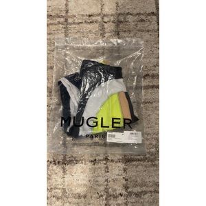 Mugler Paris Multi Color Neon Tights. Size 40 (medium) AUTHENTIC